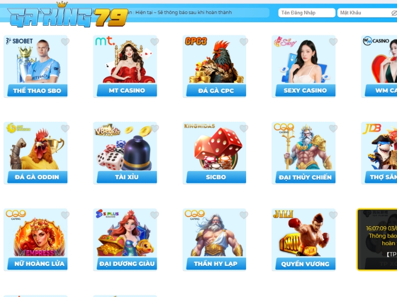 Một số sảnh cược được nhiều anh em lựa chọn 